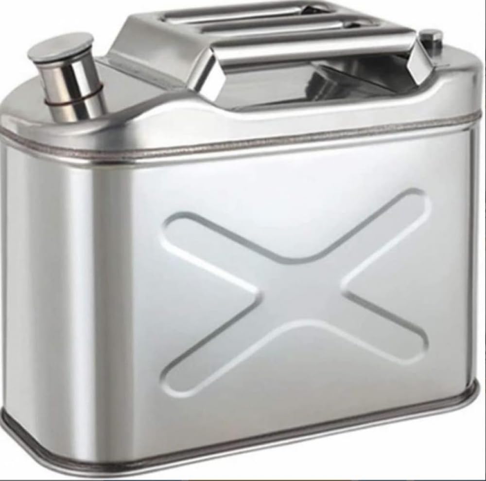 Yijiehh 304 Stainless Steel Portable Jerry Can 5L/10L/15L/20L Fuel Tanks - Car Motorcycle Gas Canister Energy Saving Car Fuel Can For Petrol-10L