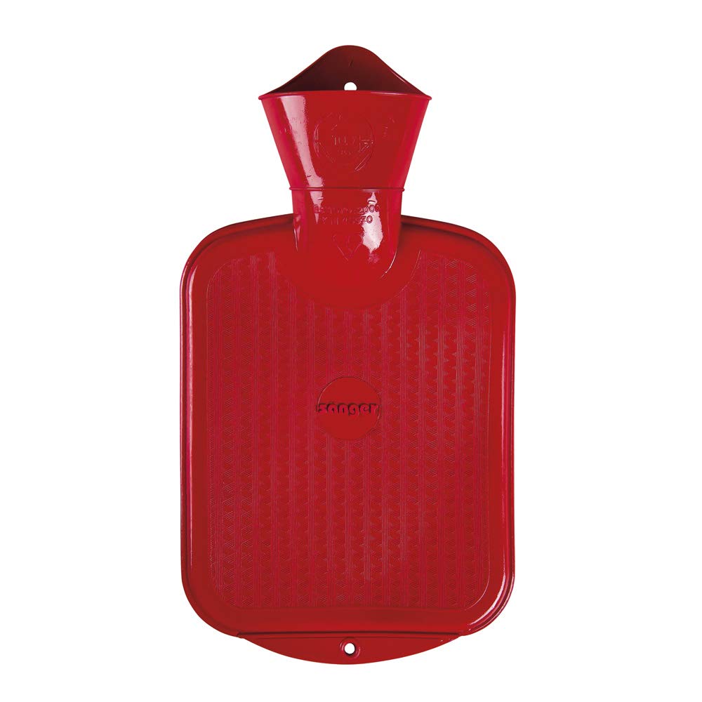 Sänger - Bouillotte en caoutchouc 15 x 27 cm eau chaude ou froide - 0.8 L - Rouge