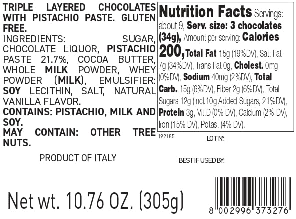 Venchi - Murrine Gift Box with Cremino Pistachio and White Chocolates, 10.76 oz, Gluten-Free, No Artificial Colors or Preservatives, Gift Idea - Image 2