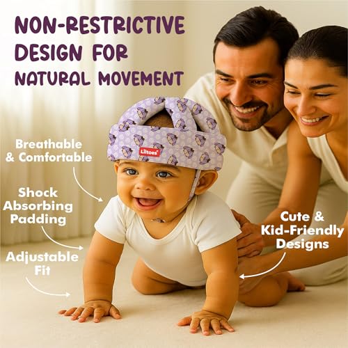 Image of LILTOES Baby Head Protector for Safety of Kids 6M to 3 Years- Baby Safety Helmet with Proper Air Ventilation & Corner Guard Protection (Daisy Posey)