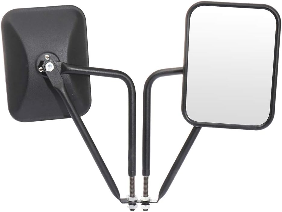 Driver and Passenger Side View Mirrors Fit 1997-2017 For Jeep Wrangler JKU JK CJ YJ TJ Door Mirrors Manual Operated Shake-proof Black