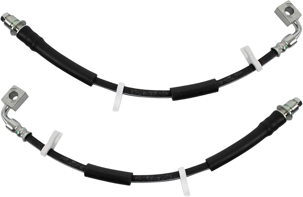 TRQ Front Brake Hose Set | For 2007-2011 Dodge Nitro 2008-2012 Jeep Liberty