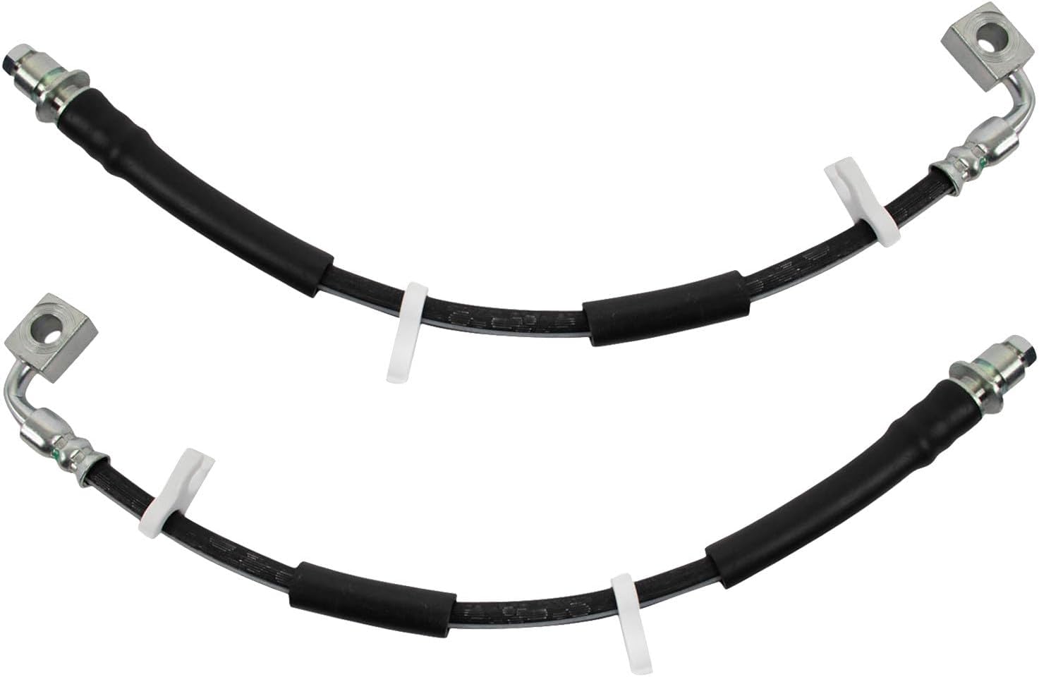TRQ Front Brake Hose Set Compatible with 2007-2011 Dodge Nitro 2008-2012 Jeep Liberty
