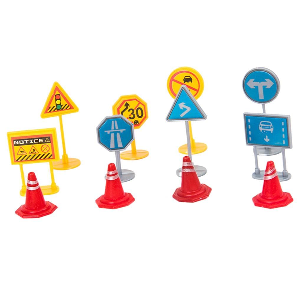 BNF®Model Railroad Street Signs Oo Miniature Kids Play Decoration|Toys & Hobbies|Model Railroads & Trains|HO Scale |Package Includes:12 Piece 1/76 Model Railway Road Signs-image-3