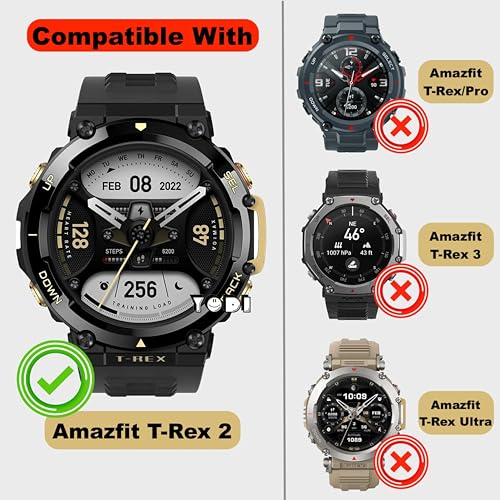 Image of YODI Sturdy Strap Band Compatible With Amazfit T-Rex 2 Smartwatch Only, Braided design Classic Nylon Straps Accessories for Amaz fit Trex2 Men and Women