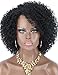 Kalyss Short Afro Kinky Curly Wigs for Women Premium Synthetic Hair Wigs with Hair Bangs 150% Density Bouncy and Full Natural Looking Hair Replacement Wig