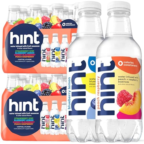 Image of Hint Fruit-Infused Bottled Water, Smashup Flavored Variety Pack - Purified Water Beverages with Zero Calories, Natural Flavors, and Sugar Free - 16 Fl Oz (Pack of 24)