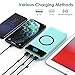 Wireless Portable Charger 30,800mAh 15W Wireless Charging 25W PD QC4.0 Fast Charging Smart LED Display USB-C Power Bank,4 Output& 2 Input External Battery Pack Compatible with iPhone,Samsung etc-Green