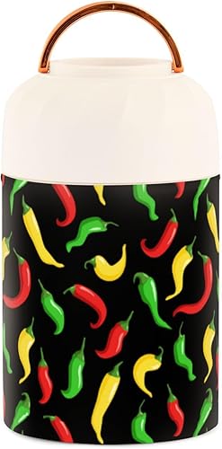 Miniatura 2 de Hot Chili Peppers Food Jar with Spoon Stainless Steel Vacuum Insulated Food Container 17 oz Soup Thermos for Hot Food