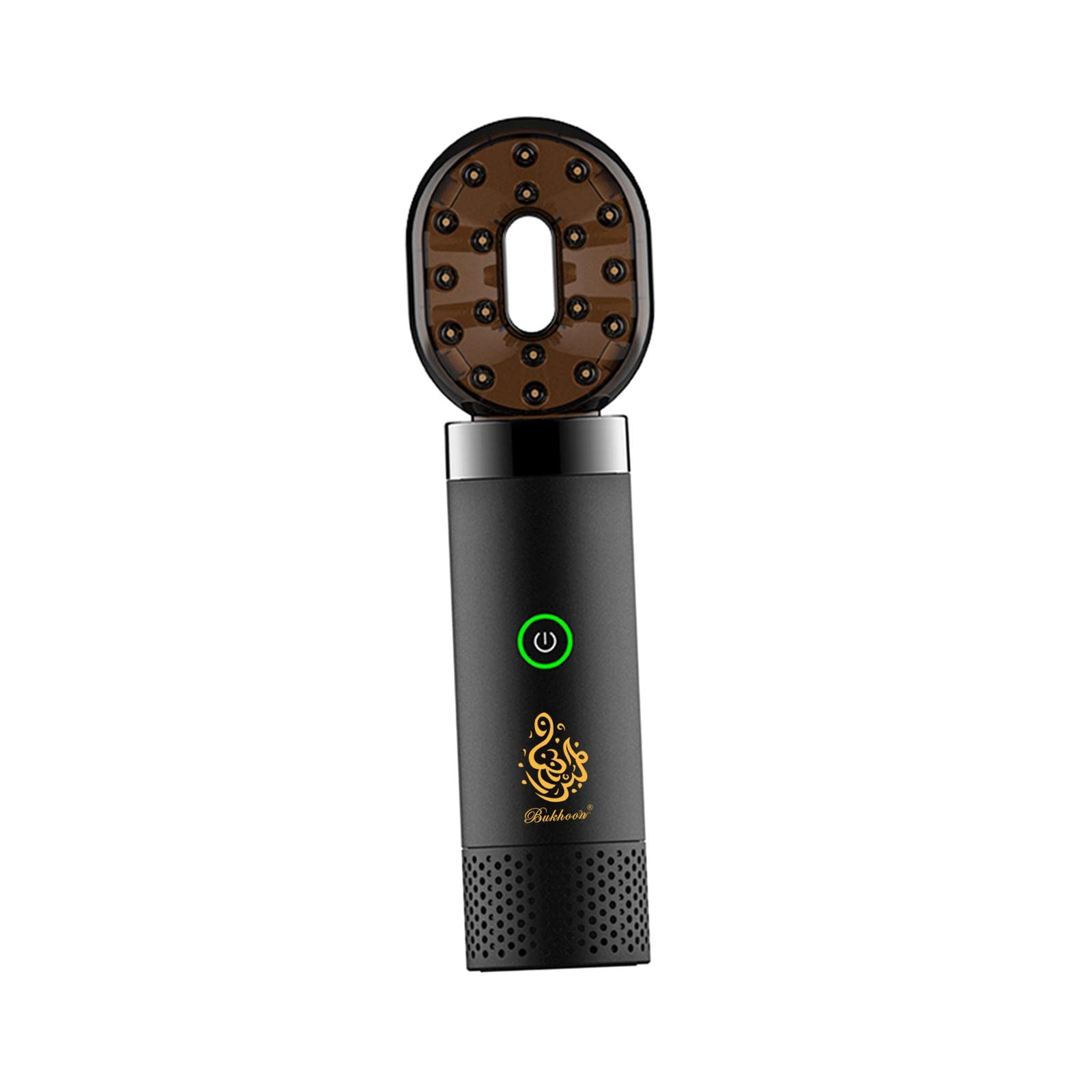 LOVIVER Brûleur d'encens électronique avec diffuseur d'arôme électrique avec peigne à cheveux Porte-encens arabe pour voiture domestique en plein air, noir