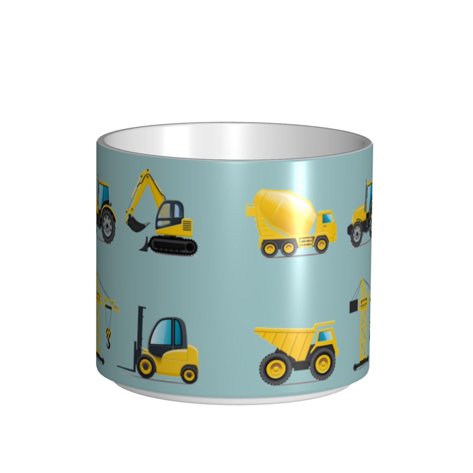 Cartoon Heavy Machinery Truck bedruckte große Kapazität Keramik Tassen Keramik Kaffeetasse