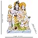 Generic Shiv Parivar Family Statue Marble WhiteIdol Shiv Parivar Murti Home Decoration Pooja Gift Idol 10.5 Inch, Medium, MISSI19062400224