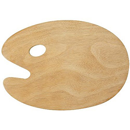 Brustro Kidney Shaped Plain Wooden Palette 40 x 30CM