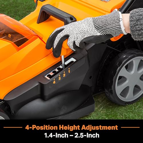 Image of LawnMaster CLMF4815E 48V MAX 15-inch Brushless Cordless Lawn Mower with 2X24V MAX 4.0Ah Battery and a Dual Charger