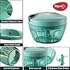 Pigeon Polypropylene Mini Handy and Compact Chopper with 3 Blades for Effortlessly Chopping Vegetables and Fruits for Your Kitchen (12420, Green, 400 ml) #4