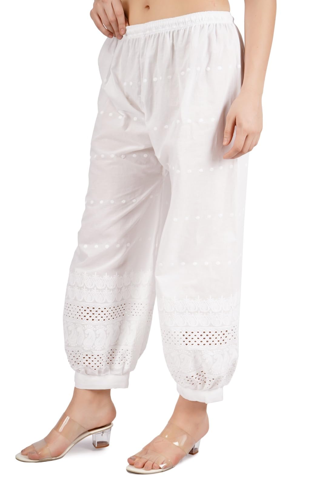 sumaya fashion Cotton Chikenkari Work, Traditional Ethnic Wear Loose Fit Afgani Salwar for Women's-picture-32