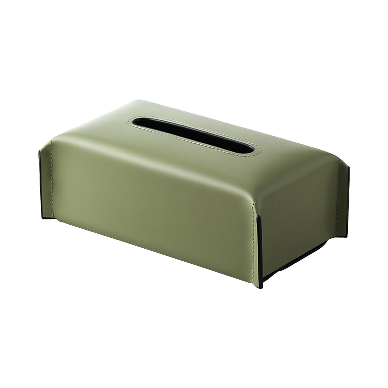 MICFENY PU Leather Tissue Box Rectangular Paper Towel Container Elegant Tissues Storage Case Refillable Napkin Dispenser