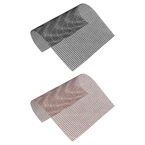Ruiyan 2PSC Barbecue Grill Maille Tapis Antiadhésif Tapis De Cuisson Grille Feuille Doublure Réutilisable et Découpable Grill Accessoires pour La Grillade La Cuisson D'intérieur et Extérieur Cover