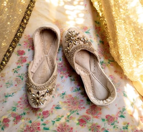 Khussa Velvet Wedding Bridal Mojari Juti Punjabi Jutti Ethnic Flats4