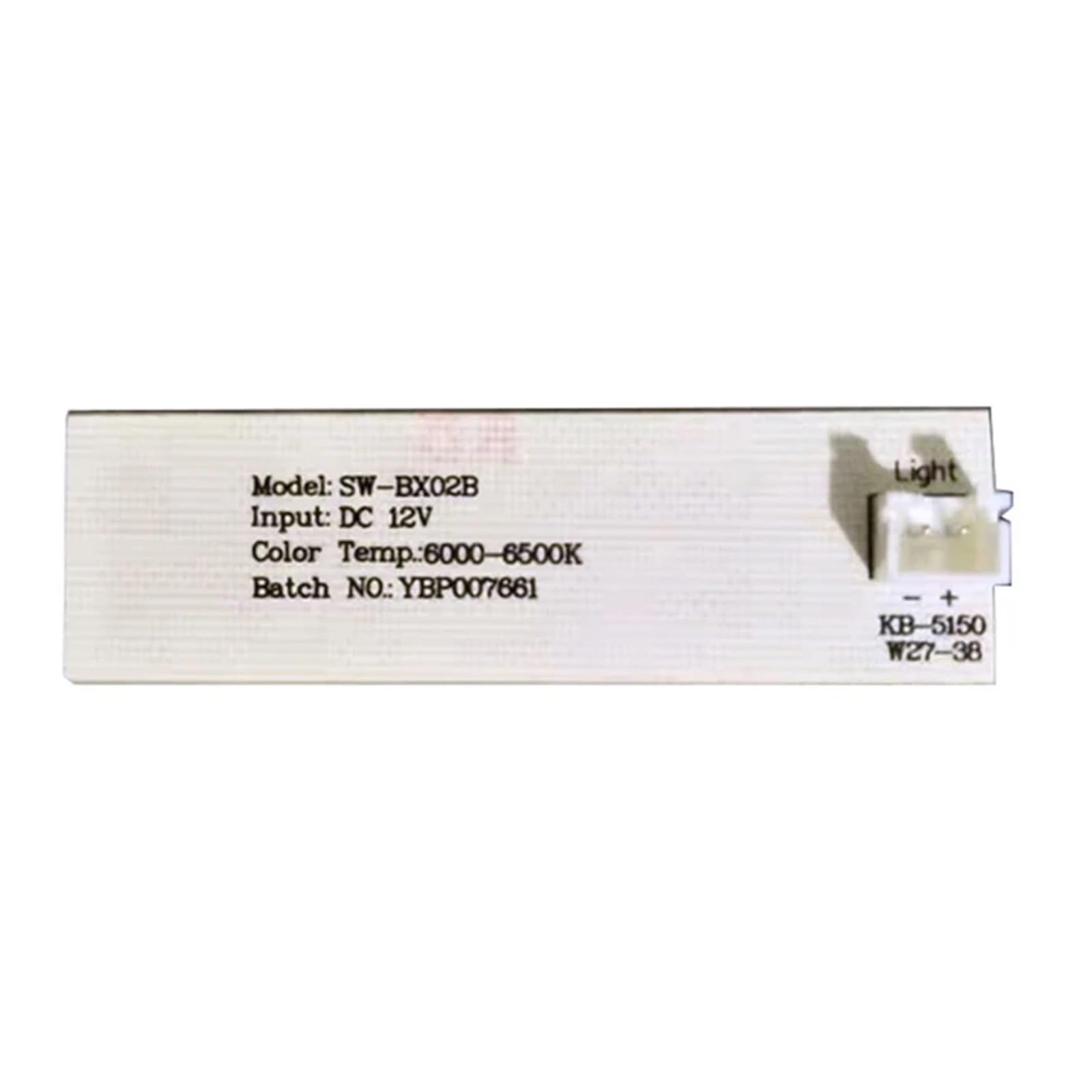 Tiras de luz led de repuesto para frigoríficos, Tira de luces LED for refrigerador SW-BX02B P9JD DC12V for ZBE2350HCA (6,5 x 1,95 cm)