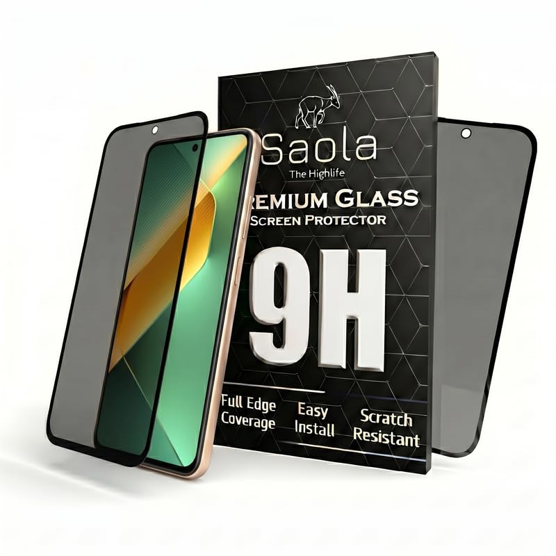 Image of Saola Ultra Privacy Tempered Glass For Tecno Pova 6 Pro (PACK OF 1) with Free Installation Kit. Full screen Coverage. Free Replacement If Received Damaged - 6.78 inch