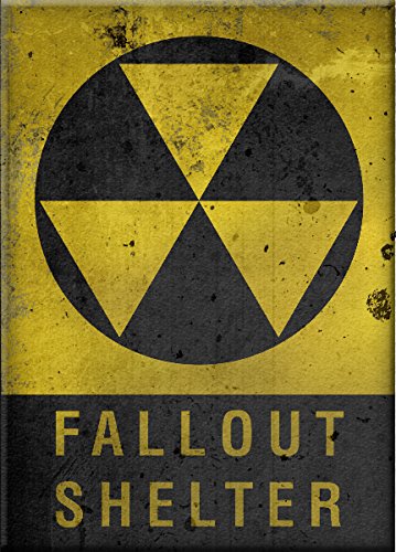 Preisvergleich Produktbild Distressed / Grunge Fallout Shelter Sign Selbstklebendes Vinyl Aufkleber Sicherheit