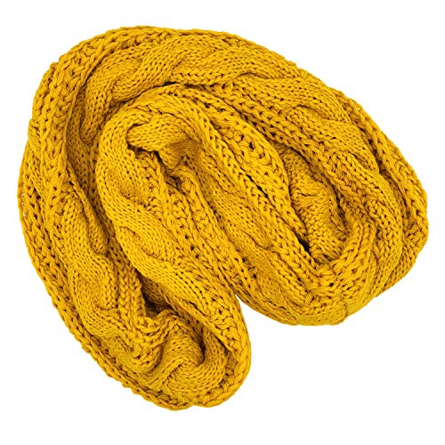 YOUR SMILE - Premium Women Thick Winter Warm Cable Infinity Circle Loop Cowl Scarf2