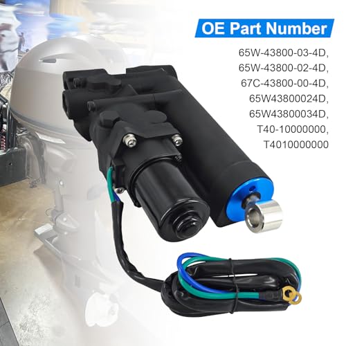 Image of 65W-43800-03-4D Power Tilt Trim Unit Compatible with Yamaha Outboard F25 F30HP 40HP T40-10000000, T4010000000, 67C-43800-00-4D 65W43800024D