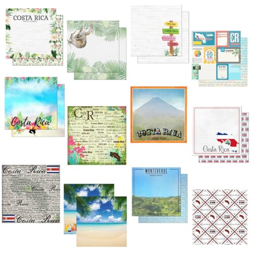 Custom Bundle - 12 Costa Rica Travel Vacation Themed 12