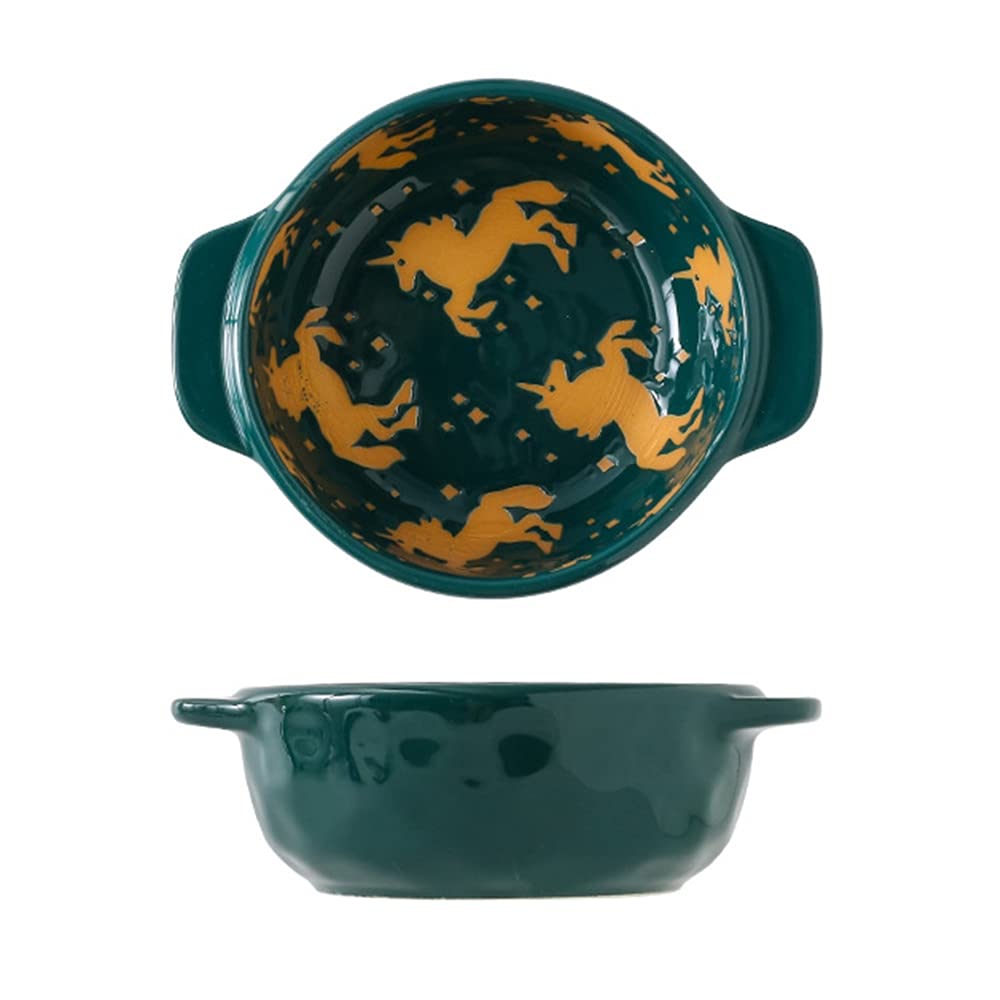 BERTY·PUYI Ramequins en Porcelaine 12 Oz, Lot De 2, Four, Bols À Pouding, Plats À Soufflé, pour Crème Brûlée, Desserts, Passe Au Micro-Ondes, Au Congélateur Et Au Lave-Vaisselle-H