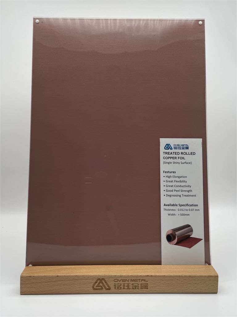 [Red] Treated RA Copper Foil (35μm x A4 Paper Size) - Flexible Copper Clad Laminate(FCCL), Fine Circuit FPC, LED, Conduct Electricity, Electrical Repairs, Soldering - Cut to Size(10pcs)