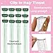 12Pcs Hair Tinsel Clip in Glitter Tinsel Hair Extensions 19.6Inch Clip in Hair Tinsel Kit Heat Resistant Shiny Sparkly Fairy Hair Accessories for Women Girls Kids (Green)