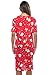 Just Love 4360-10003-3X Short Sleeve Nightgown Sleep Dress for Women Sleepwear, Red - Holiday Friends, 3X Plus