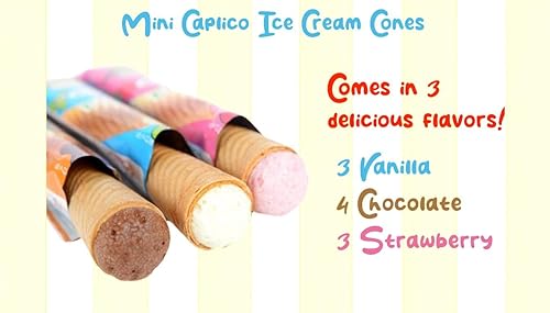 Miniatura 2 de Snackzilla Caplico - Mini conos de helado (20 palos), dulces exóticos, comida rara, dulces asiáticos, aperitivos japoneses, chocolate japonés,