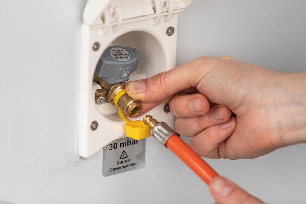 Manguera de gas propano butano | 500cm (5m) | DN 5 Type 21 - Conector LKS 3/8" pulgada | Manguera de gas para conexión rápida y conexión a una bombona de gas o cocina