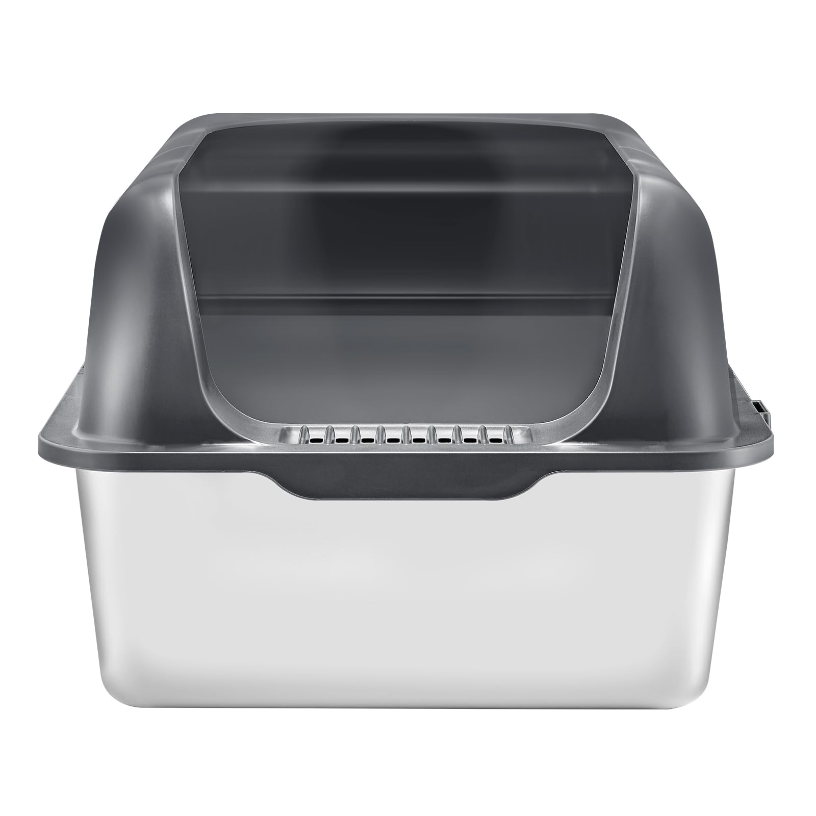 VEVOR Kuweta dla kotów, głębokość 15 cm, XL, bardzo duża kuweta ze stali nierdzewnej, szeroka deska filtrująca i wysokie boki, zamknięta, bezzapachowa, łatwa do czyszczenia, odpowiednia dla dużych
