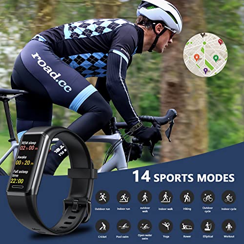 Portzon Fitness Tracker Ip68 Waterproof, Fitness Tracker Smart Watch With Heart Rate Monitor Sleep Activity Tracker Step Pedometer Calories Call Message Notification Watch For Kid, Black, Extra Large #TOP4