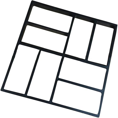 ERINGOGO Moldes y formas de hormigón, Square Walk Maker Moldes reutilizables para pavimentación de cemento, adoquín de piedras de bricolaje, molde
