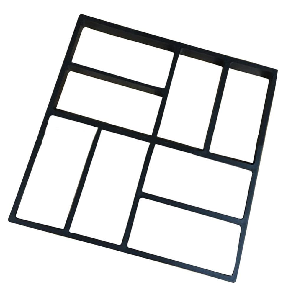 ERINGOGO Concrete Molds and Forms, Square Walk Maker Reusable Cement Paving Moulds, DIY Stepping Stones Paver, Pavement Mold for Lawn, Garden Walkway, 8 Grids, 40x40cm
