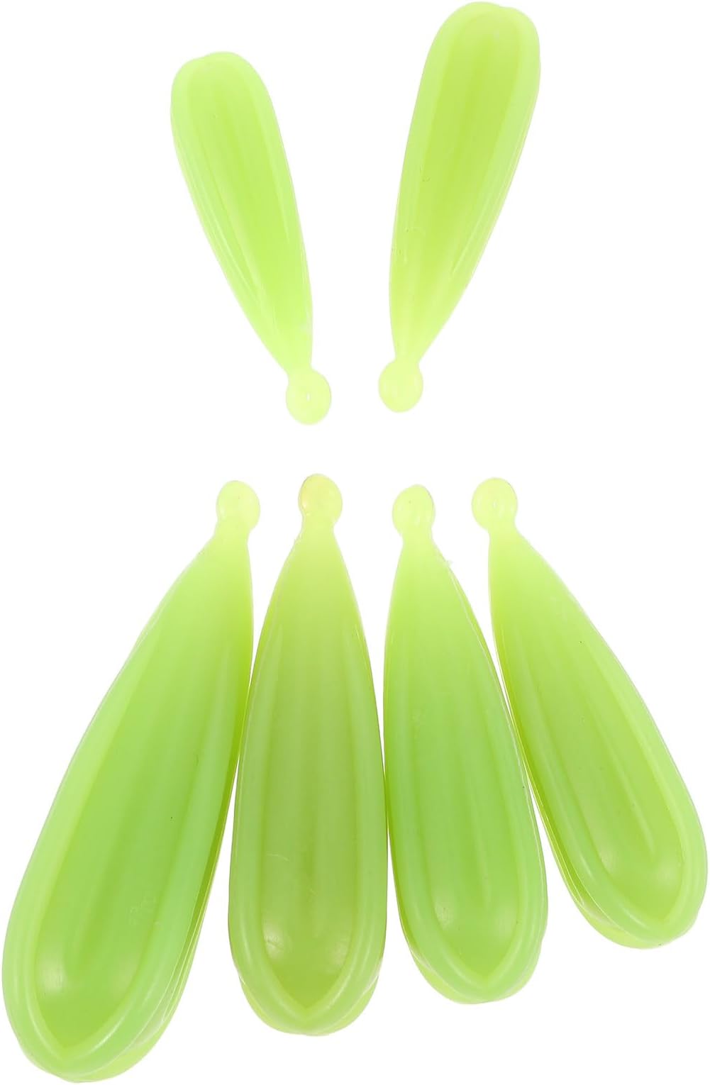6Pcs Fishing Casting Practice Plugs Soft PVC Lures Night Glow Weights 5-20G Casting Training Set for Fishing Rods Beginners and Enthusiasts