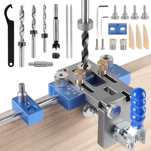 PRECISO E STABILE - Le scale millimetriche precise e la forte forza di serraggio assicurano una presa salda sul pezzo da lavorare, garantendo fori verticali precisi per fori per tasselli accurati.