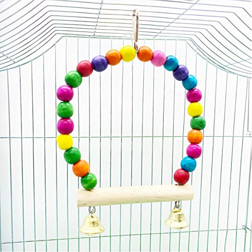 image for RSV Birds Parrot Swing Toys 10pcs, Rattan Chewing Hanging Perches Bird