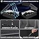 AOBOPLE Karten Box für 3900+ Karten,5 Reihen Sammelkarten-Aufbewahrungsboxen mit 48 Kartenteilern,Magnetische PU Leder Sammelkarten Box Deck Box für TCG,MTG,Sports Karten (Schwarz Grau)