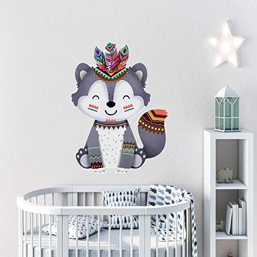 Gadgets Wrap Wall Decals Jungle Forest Animals Sticker Protoss Tribe Style for Kids Room Nursery Home