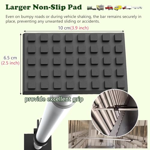 Verstellbare Ladungssicherungsstange für Kastenwagen und Pick-ups – Ratschen-Ladungssicherungsstangen für SUVs, Kühlauflieger und Sattelauflieger, rutschfeste Stangen, Tragfähigkeit 400 kg (