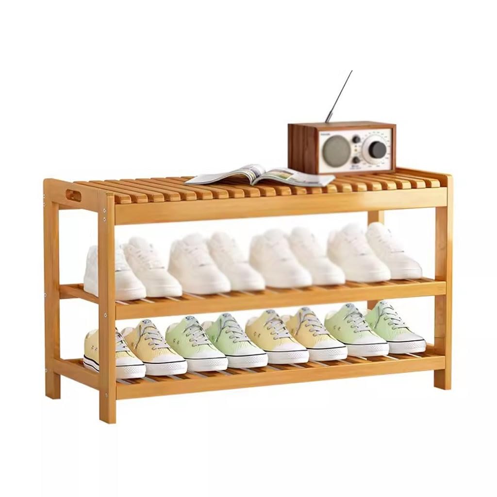 Shoe Bench Entryway With Storage Door Changing Solid Wood Rack Household Cabinet Integrated Long