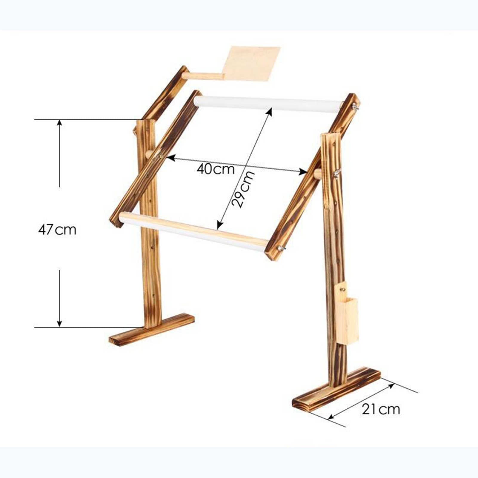 Bastidor de Punto de Cruz de Madera Ajustable para Bordado y Costura: Soporte versátil para Regazo y Mesa para labores de Costura y Manualidades