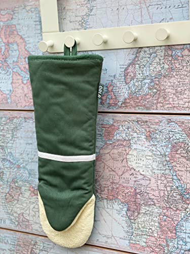 Orla Gauntlet Oven Glove- Oven Gloves Heat Resistant for Cooking- Heat Resistant Gloves with Long Arm (38cm)- 1 Piece, Green