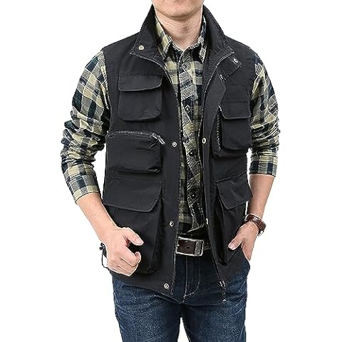 Sukany Men's Lightweight Utility Fishing Vest Cover
