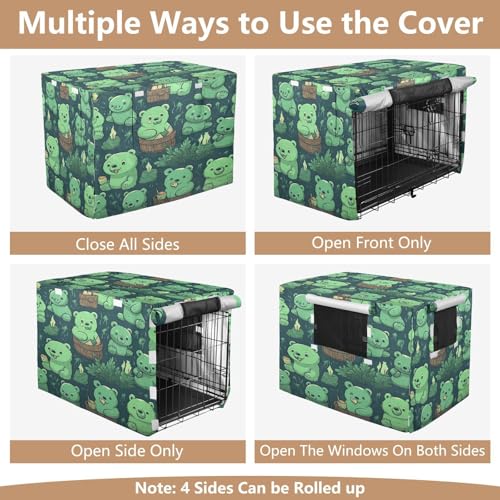 Housse imperméable pour cage chien chat, bâche verte de protection extérieure - 6